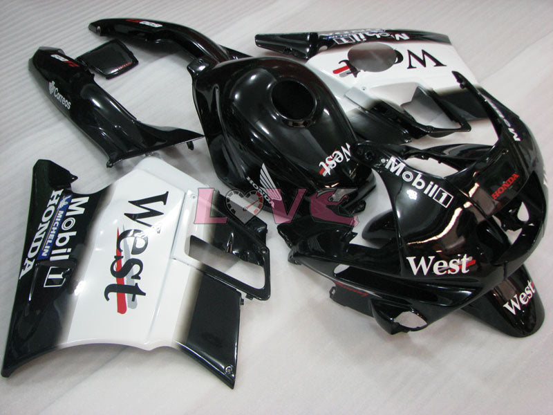 West - White Black Fairings and Bodywork For 1991-1994 CBR600F2 #LF4543