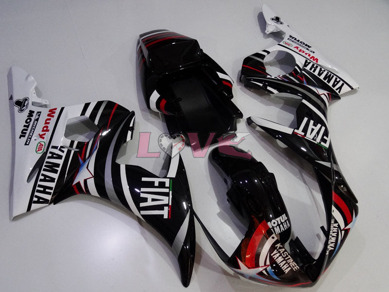 FIAT - White Black Fairings and Bodywork For 2003-2004 YZF-R6 #LF3541