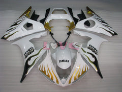 Factory Style - Yellow White Fairings and Bodywork For 2003-2004 YZF-R6 #LF3554