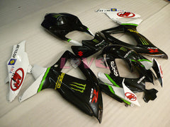Monster - White Black Fairings and Bodywork For 2008-2010 GSX-R600 #LF3970