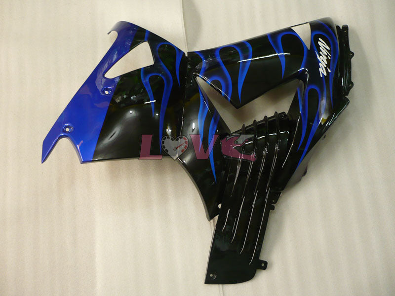 Flame - Blue Black Fairings and Bodywork For 2006-2011 NINJA ZX-14R #LF3232