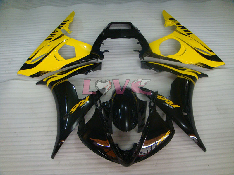 Factory Style - Yellow Black Fairings and Bodywork For 2003-2004 YZF-R6 #LF3555