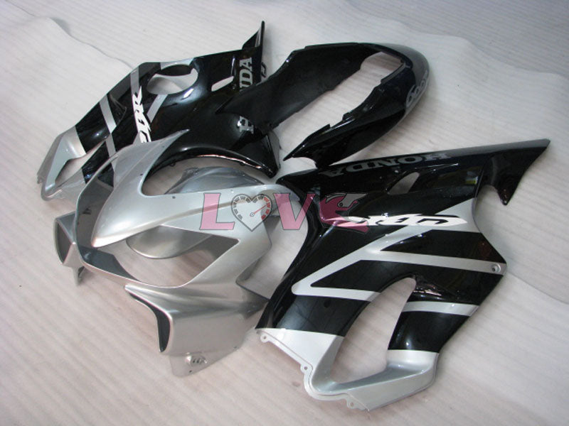 Factory Style - Black Silver Fairings and Bodywork For 2004-2007 CBR600F4i #LF4502