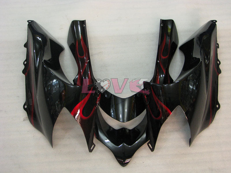 Flame - Red Black Fairings and Bodywork For 2004-2005 NINJA ZX-10R #LF6317