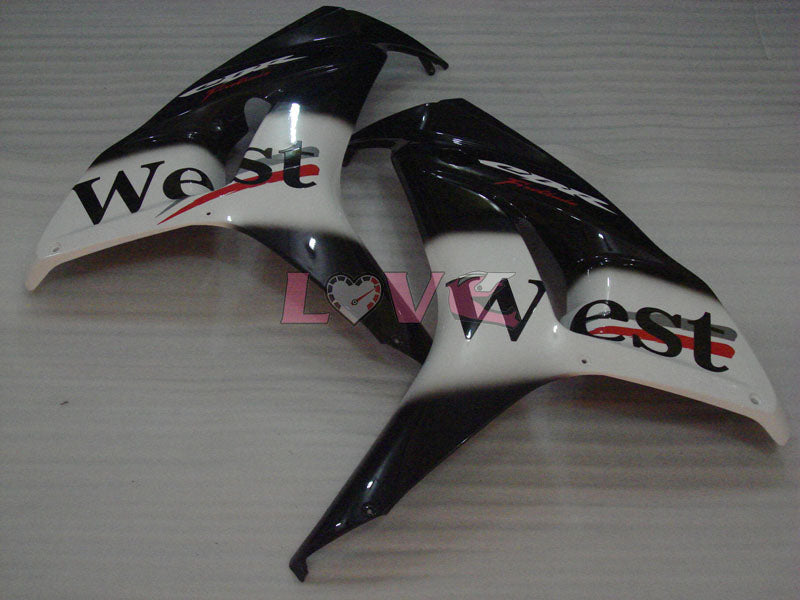 West - White Black Fairings and Bodywork For 2006-2007 CBR1000RR #LF7177