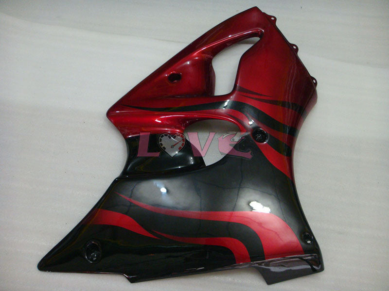 Flame - Red Black Fairings and Bodywork For 2000-2002 NINJA ZX-6R #LF3324