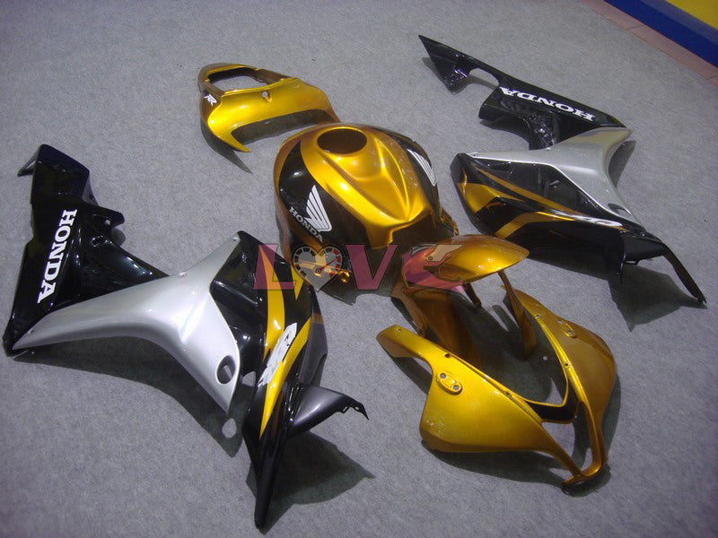 Factory Style - Black Gold Fairings and Bodywork For 2007-2008 CBR600RR #LF7426