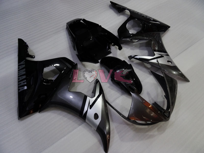 Factory Style - Black Grey Fairings and Bodywork For 2003-2004 YZF-R6 #LF3537