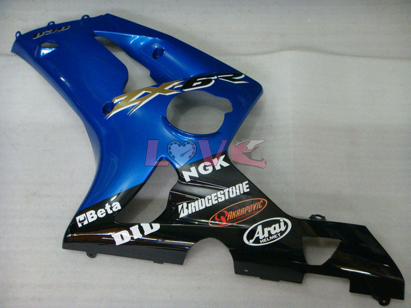 Factory Style - Blue Black Fairings and Bodywork For 2003-2004 NINJA ZX-6R #LF6089