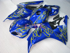 Flame - Yellow Blue Fairings and Bodywork For 2006-2007 CBR1000RR #LF7226