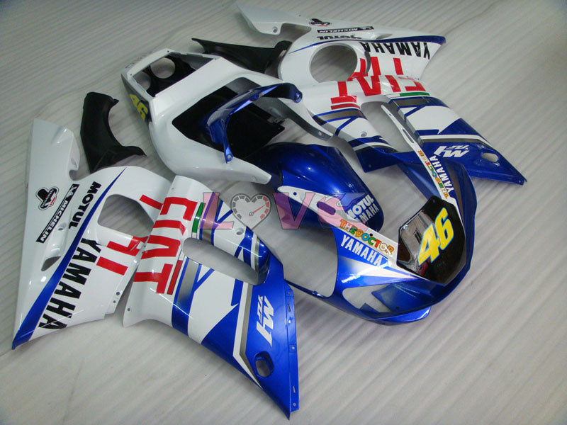 FIAT MOTUL - Blue White Fairings and Bodywork For 1998-2002 YZF-R6 #LF6844