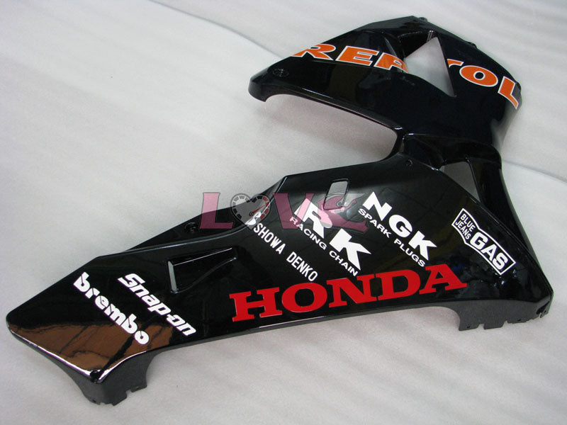 RK Repsol - Black Fairings and Bodywork For 2005-2006 CBR600RR #LF7492