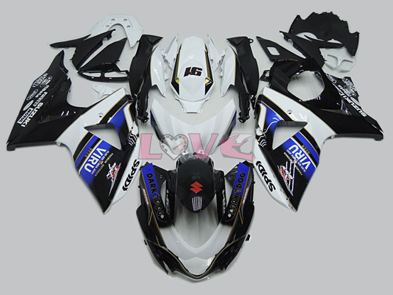 Factory Style - White Black Fairings and Bodywork For 2009-2016 GSX-R1000 #LF4609