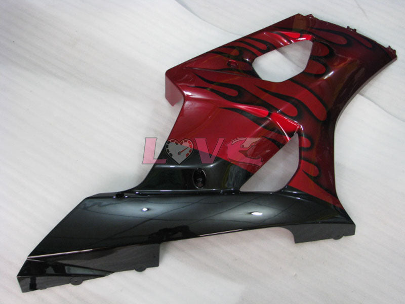 Flame - Red Black Fairings and Bodywork For 2003-2004 GSX-R1000 #LF6026