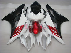 Factory Style - Red White Black Matte Fairings and Bodywork For 2006-2007 YZF-R6 #LF3468