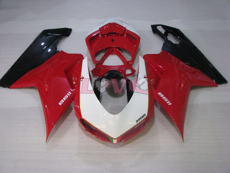 Factory Style - Red White Black Fairings and Bodywork For 2009-2011 1198 #LF3107
