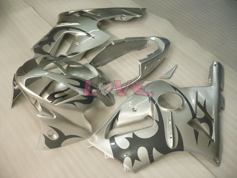 Factory Style - Black Silver Fairings and Bodywork For 2002-2005 NINJA ZX-12R #LF3240