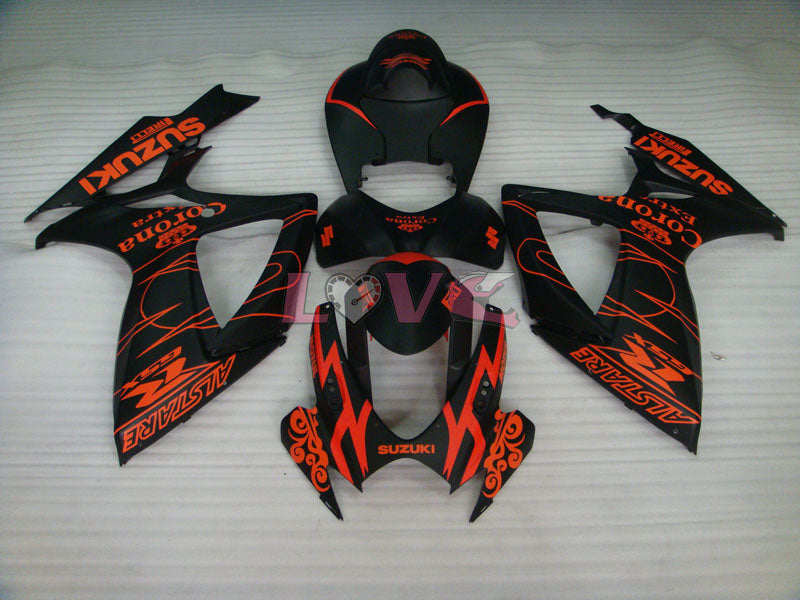 Corona - Orange Black Fairings and Bodywork For 2006-2007 GSX-R750 #LF6570