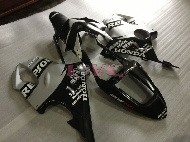 Factory Style Customize - Black Silver Fairings and Bodywork For 2001-2003 CBR600F4i #LF4499