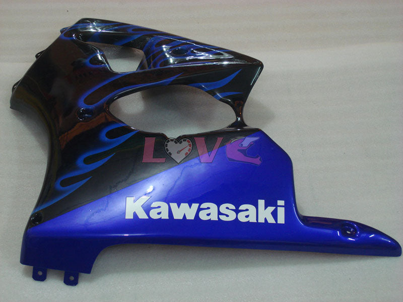 Flame - Blue Black Fairings and Bodywork For 2000-2002 NINJA ZX-6R #LF3326