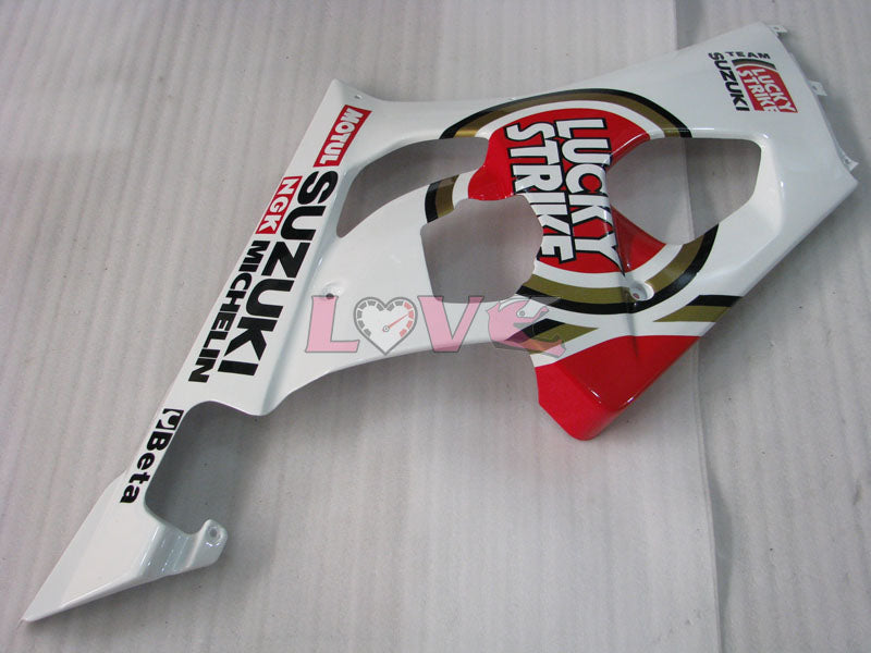 Lucky Strike - Red White Fairings and Bodywork For 2003-2004 GSX-R1000 #LF6019