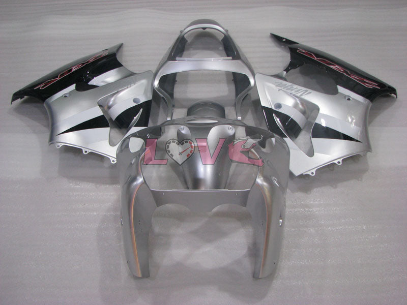 Factory Style - Black Silver Fairings and Bodywork For 2000-2002 NINJA ZX-6R #LF3337