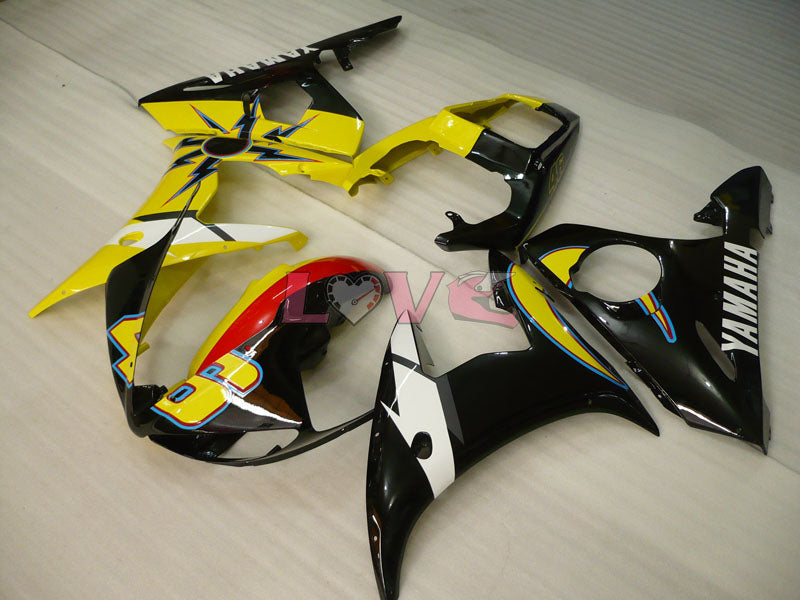 Factory Style - Yellow Black Fairings and Bodywork For 2003-2004 YZF-R6 #LF6910