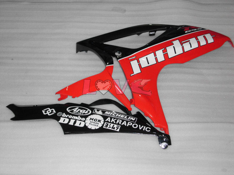Jordan - Red Black Fairings and Bodywork For 2006-2007 GSX-R600 #LF6351