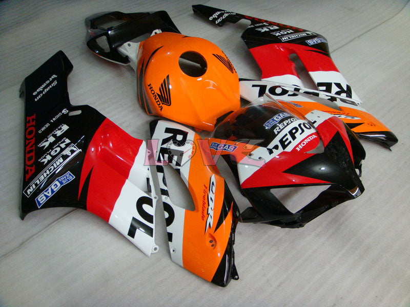 Repsol - Orange Black Fairings and Bodywork For 2004-2005 CBR1000RR #LF4393