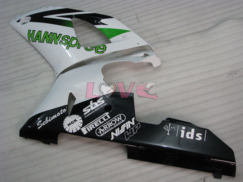 HANN Spree - Green White Black Fairings and Bodywork For 1998-1999 YZF-R1 #LF3583