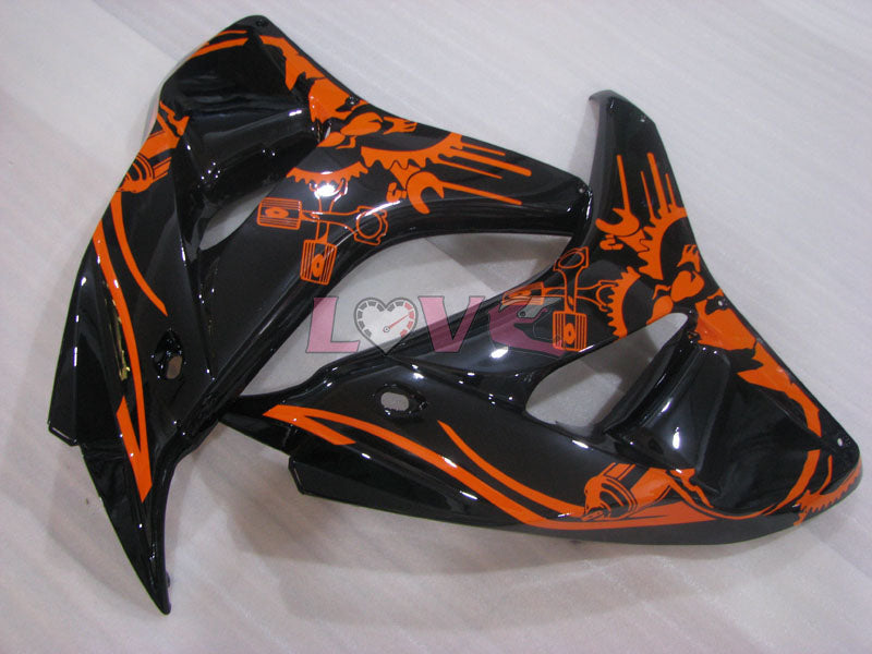 Customize - Orange Black Fairings and Bodywork For 2006-2007 CBR1000RR #LF4375
