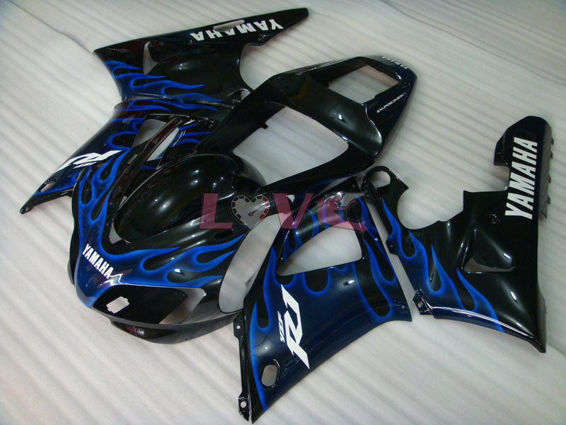 Flame - Blue Black Fairings and Bodywork For 1998-1999 YZF-R1 #LF3576