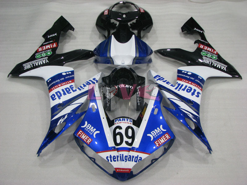 Sterilgarda - Blue White Black Fairings and Bodywork For 2004-2006 YZF-R1 #LF3693