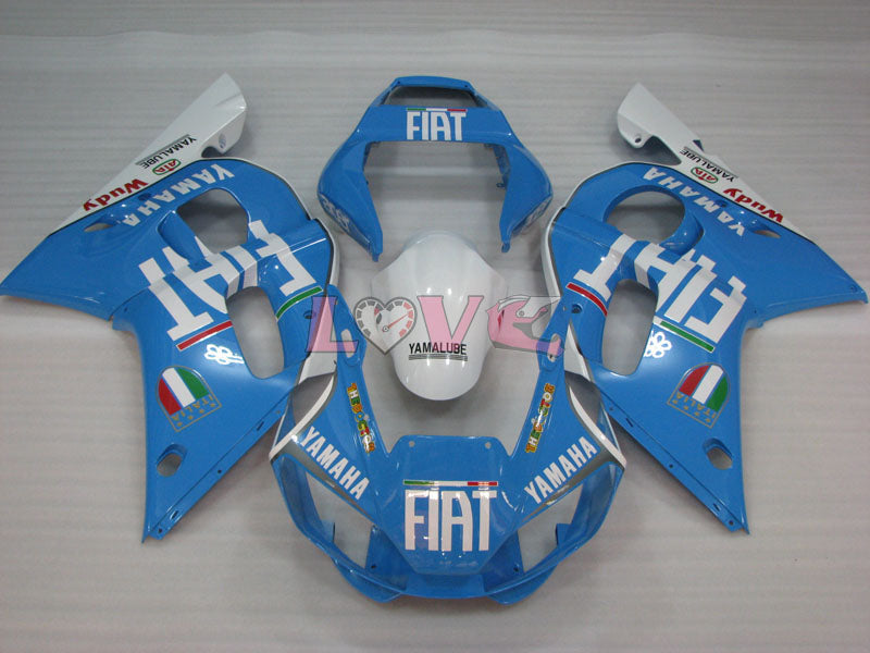 FIAT - Blue White Fairings and Bodywork For 1998-2002 YZF-R6 #LF3379