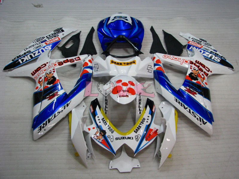 Dark Dog - Blue White Fairings and Bodywork For 2008-2010 GSX-R750 #LF3900