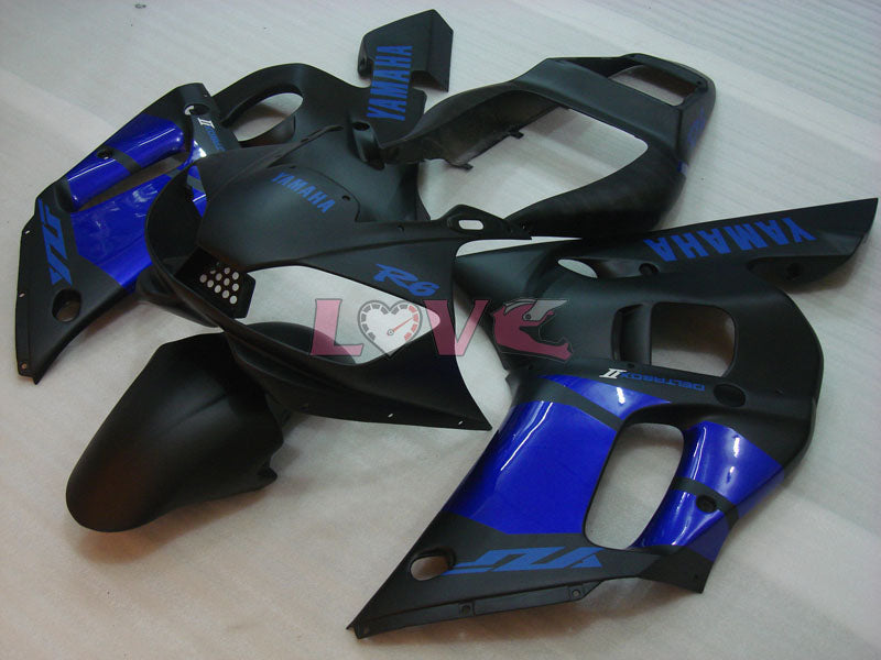 Factory Style - Blue Black Matte Fairings and Bodywork For 1998-2002 YZF-R6 #LF3357