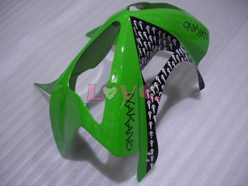 Nakano - Green Black Fairings and Bodywork For 2003-2004 NINJA ZX-6R #LF3314