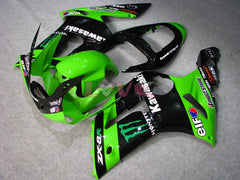 Monster - Green Black Fairings and Bodywork For 2003-2004 NINJA ZX-6R #LF6055