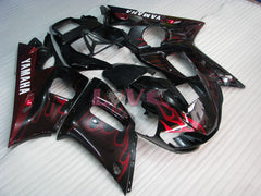 Flame - Red Black Fairings and Bodywork For 1998-2002 YZF-R6 #LF3372