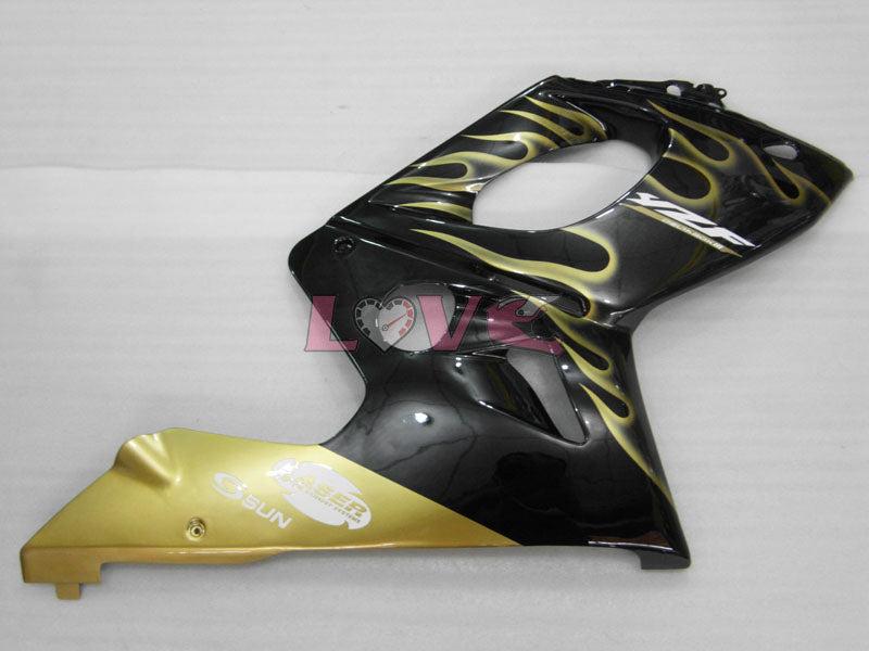 Flame - Yellow Black Fairings and Bodywork For 1997-2007 YZF600R #LF7932