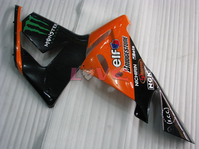 Monster - Orange Black Fairings and Bodywork For 2004-2005 NINJA ZX-10R #LF6311
