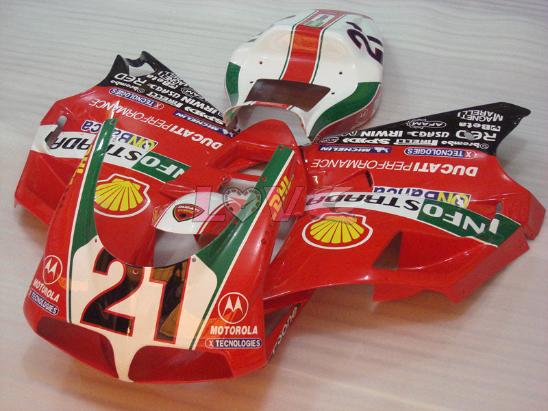 INFO STRADA - Red White Fairings and Bodywork For 1994-2002 748 #LF5793