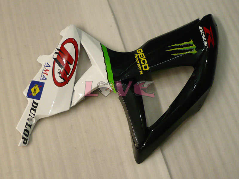 Monster - White Black Fairings and Bodywork For 2008-2010 GSX-R600 #LF3970