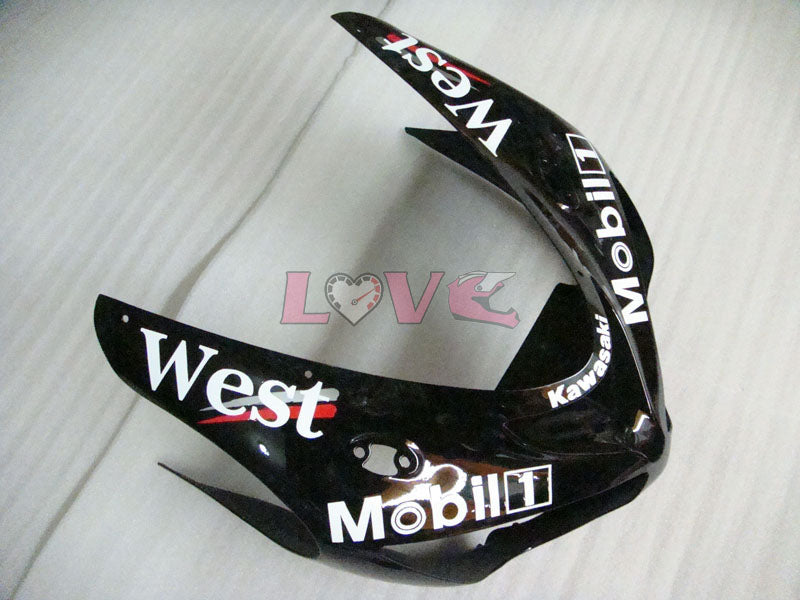 West - White Black Fairings and Bodywork For 2005-2006 NINJA ZX-6R #LF3303