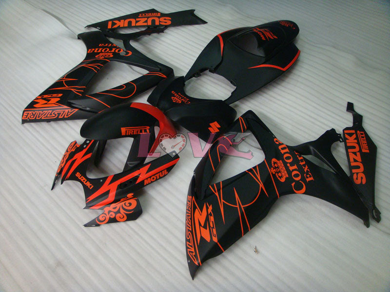Corona - Orange Black Fairings and Bodywork For 2006-2007 GSX-R750 #LF6570