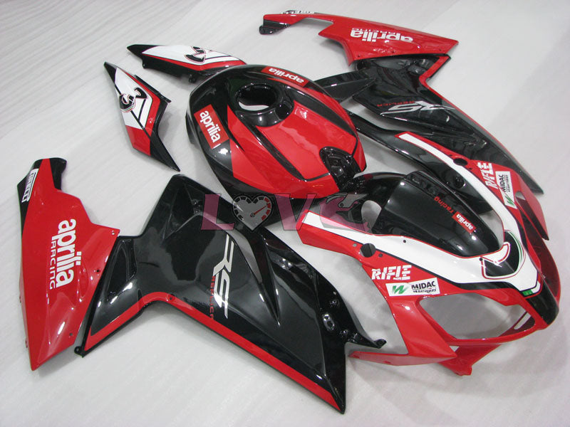 Customize - Red Black Fairings and Bodywork For 2004-2009 RS125 #LF3079