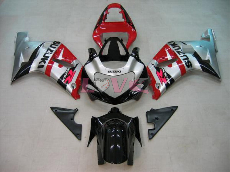 Factory Style - Red Silver Fairings and Bodywork For 2000-2003 GSX-R750 #LF6727