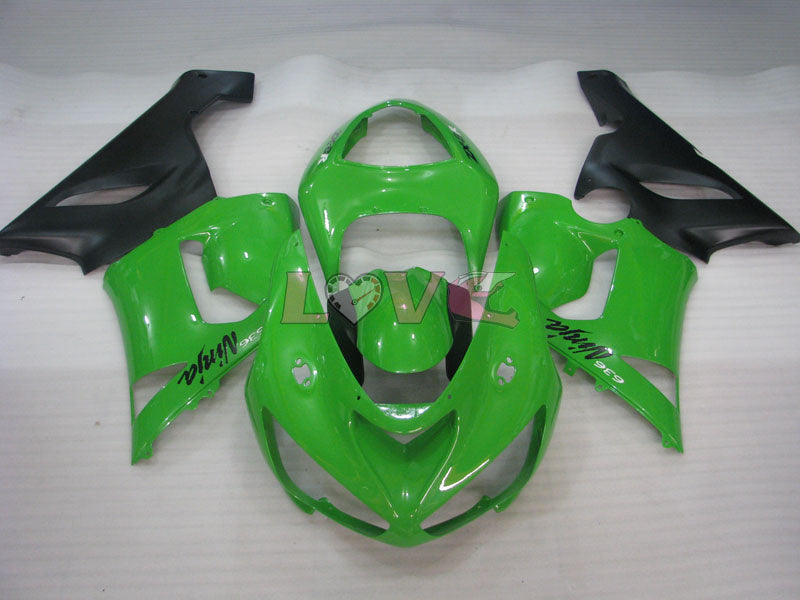 Factory Style - Green Black Fairings and Bodywork For 2005-2006 NINJA ZX-6R #LF6003