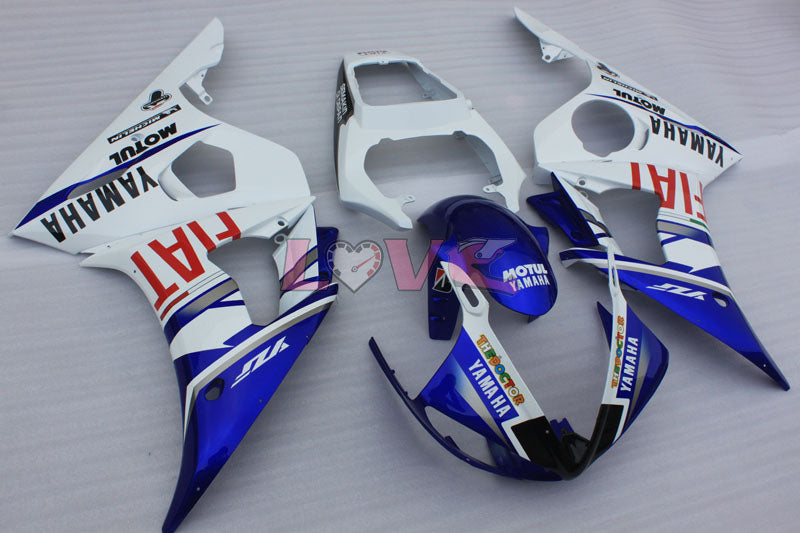 FIAT MOTUL - Blue White Fairings and Bodywork For 2003-2004 YZF-R6 #LF3534
