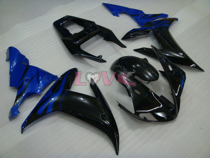 Flame - Blue Black Fairings and Bodywork For 2002-2003 YZF-R1 #LF7034